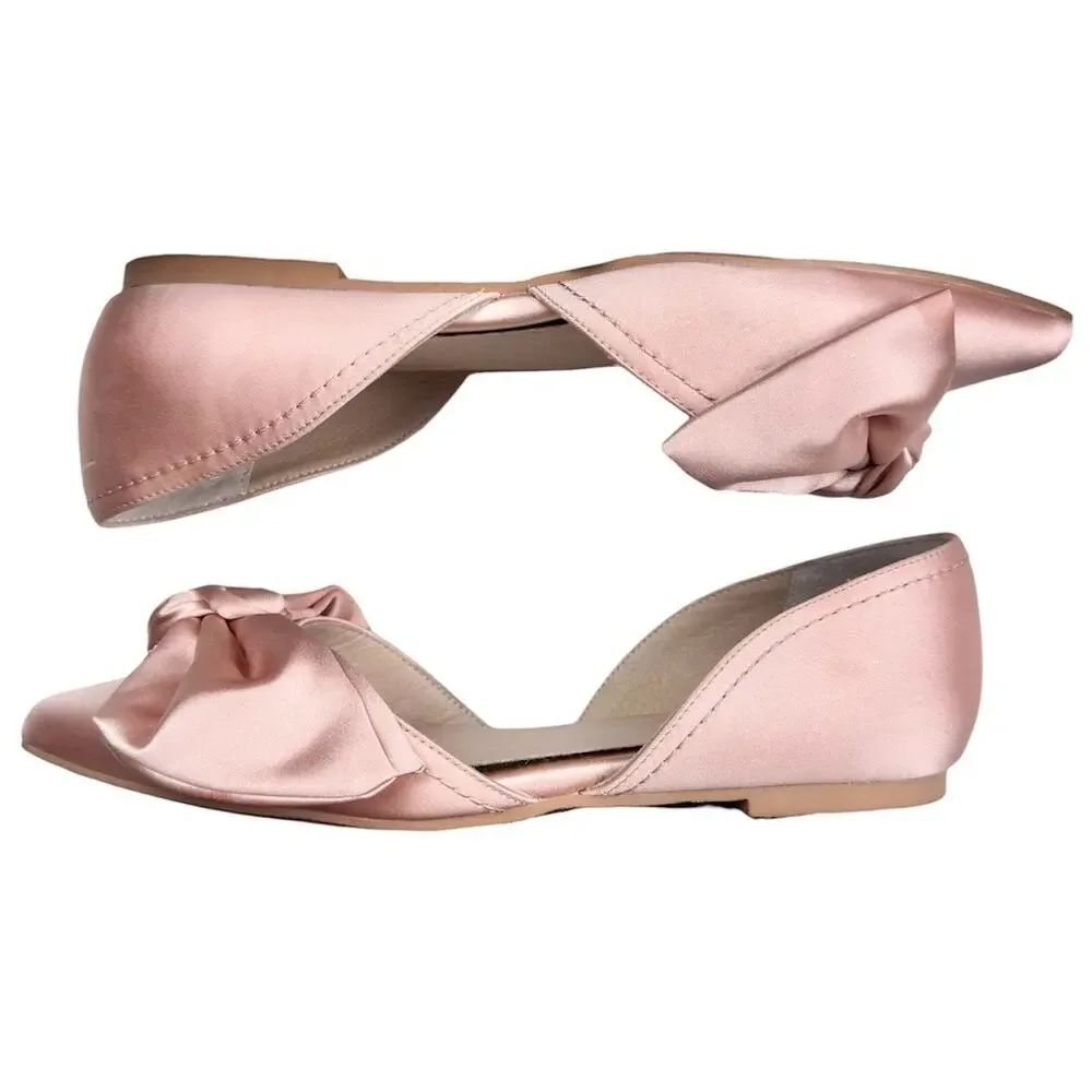 Seychelles | Women | Sheila d’Orsay Blush Pink Romantic Satin Bow Flats | Size 8 - Picture 14 of 16